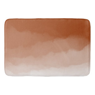  Burnt Orange Watercolor Ombre Badematte