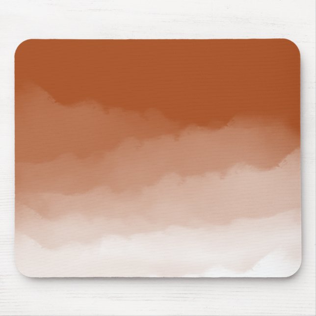 Burnt Orange Watercolor Ombre Mousepad (Vorne)