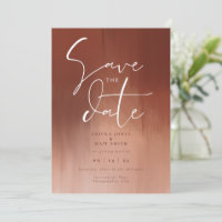 Burnt Orange Watercolor Save the Date Hochzeit