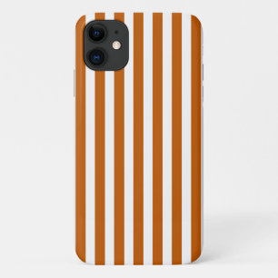 Burnt-orange-weiße Süßigkeiten Streifen Case-Mate iPhone Hülle