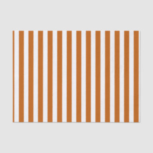 Burnt-orange-weiße Süßigkeiten Streifen Seidenpapier