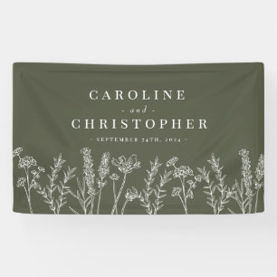 Burnt Orange Wildblume Wedding Banner