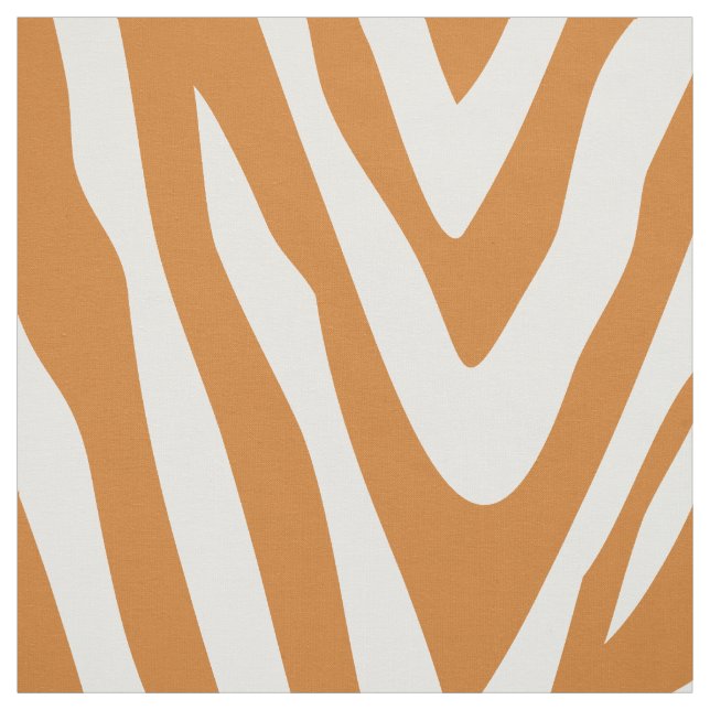 Burnt Orange Zebra Print Large Scale Stoff (Muster)