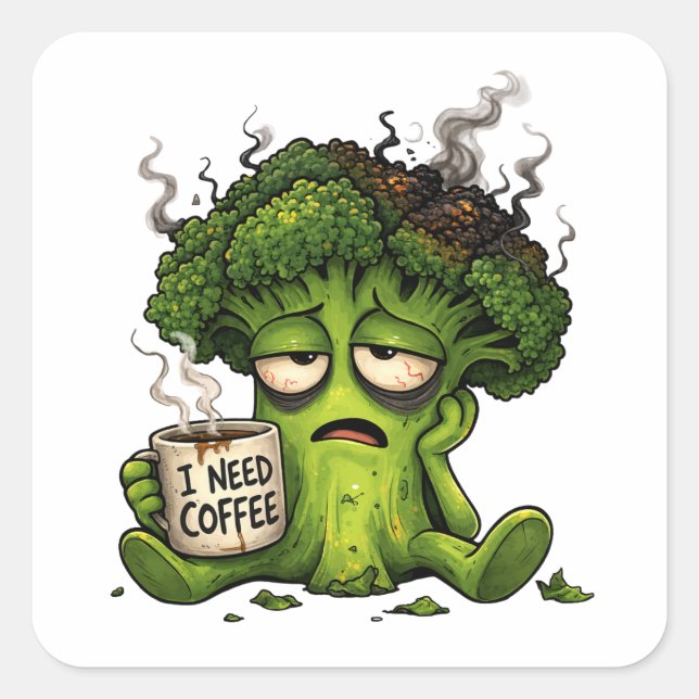 Burnt Out Broccoli Sticker (Vorderseite)