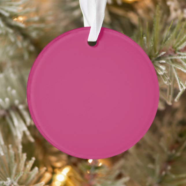 Burnt Pink Circle Acrylic Ornament (Baum)