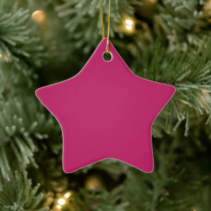Burnt Pink Star Keramik Ornament