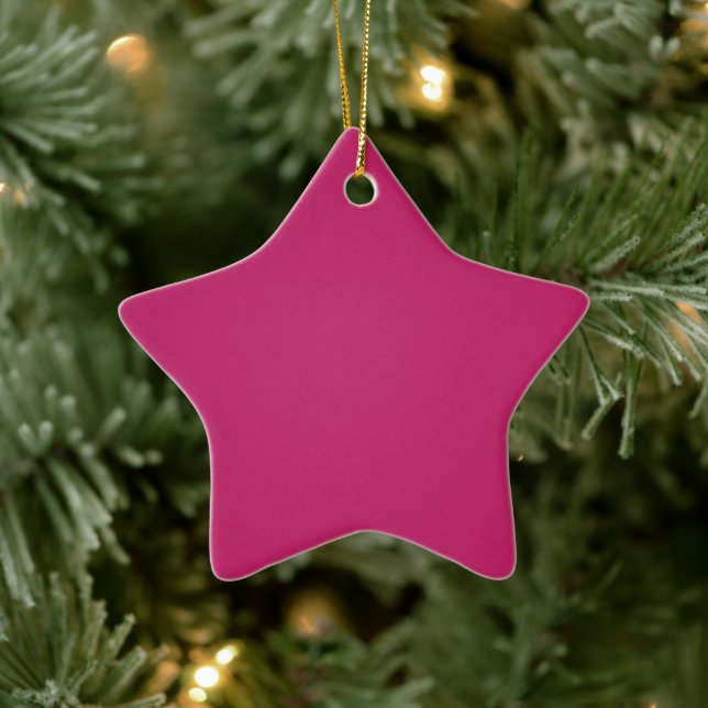 Burnt Pink Star Keramik Ornament (Baum)