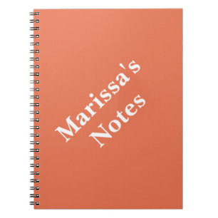 Burnt Sienna Personalizable Grundschule Notizblock