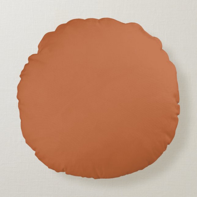 Burnt Sienna Rundwürfelkissen - 16" Runde Rundes Kissen (Vorderseite)