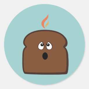 Burnt Toast Runder Aufkleber