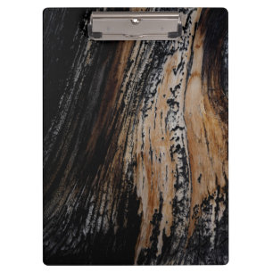 Burnt Tree Bark Texture Klemmbrett