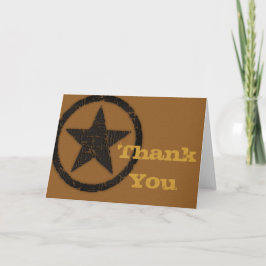 Burnt Western Star Danke, dass Sie die Grußkarte e Dankeskarte