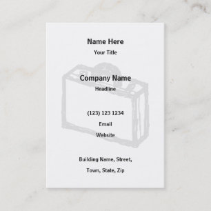 Büro-Aktenkoffer oder Reisend-Koffer. Skizze Visitenkarte