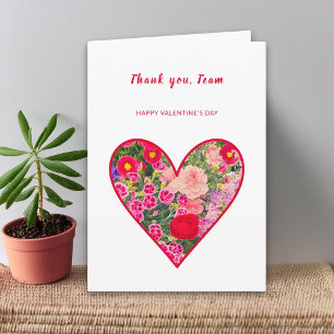 Büro Dank Team Valentinstag Mitarbeiter Anerkennun Karte