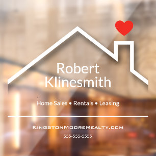 Büro für benutzerdefinierte Immobilien Fensteraufkleber