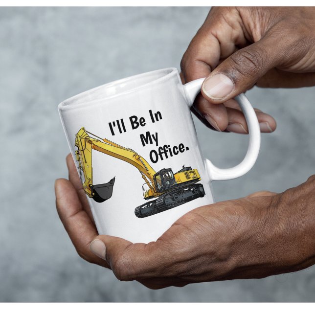 Büro für den Betreiber schwerer Bagger Kaffeetasse (Funny Excavator Heavy Equipment Coffee)