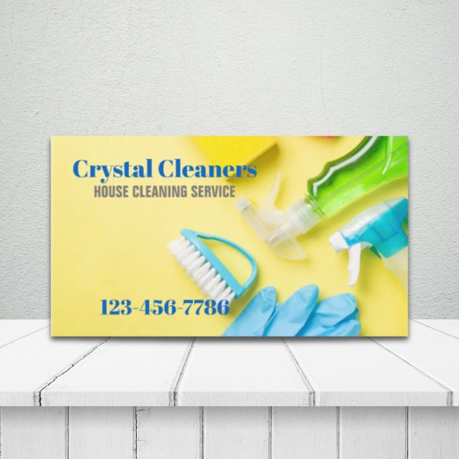 Büro für Janitorial Housekeeping Reinigungsdienste Visitenkarte (Office Janitorial Housekeeping Cleaning Services Business Card)