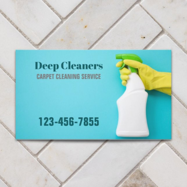 Büro für Janitorial Housekeeping Reinigungsdienste Visitenkarte (Office Janitorial Housekeeping Cleaning Services Business Card)