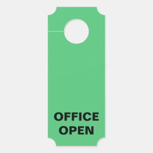 Büro geschlossen oder geöffnet türanhänger