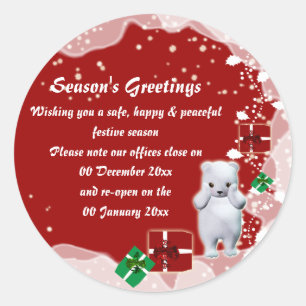 Büro geschlossene offene runder aufkleber