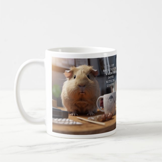 Büro Humor Guinea Schweinefleisch Kaffeepause Tass Kaffeetasse (Links)