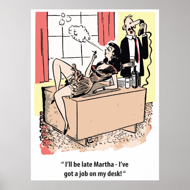 Büro Humor, Job am Schreibtisch und Cheat-Musik Poster (Vorne)