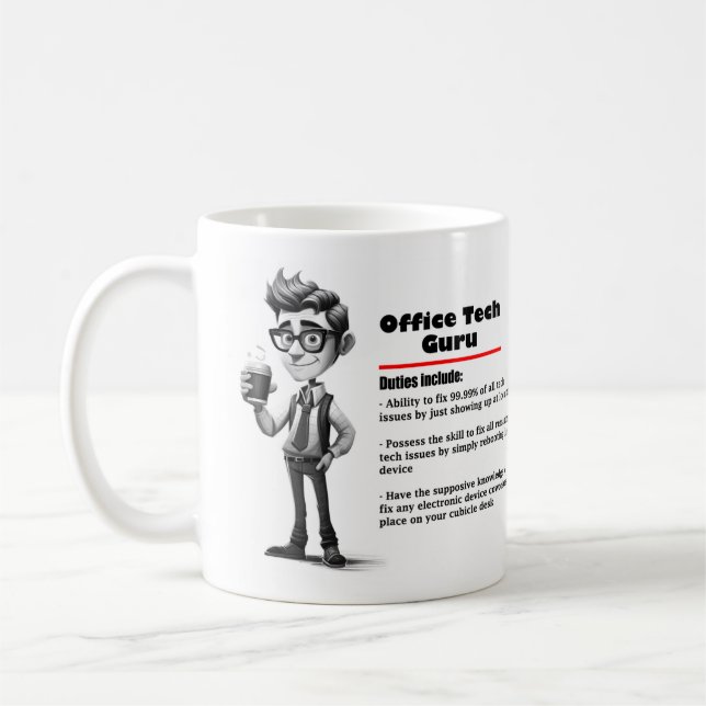 Büro Humor Tech Guru Kaffee Tasse 2 (Links)