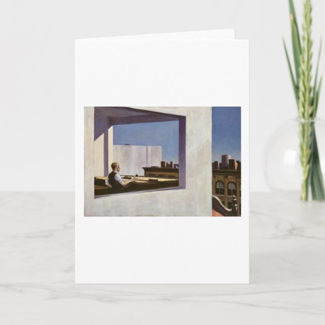 Büro in einer kleinen Stadt - Edward Hopper Karte (Vorderseite)
