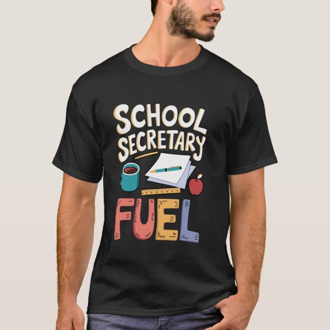 Büro-Lehrer Admin Kaffee Trinker Schule S T-Shirt (Vorderseite)