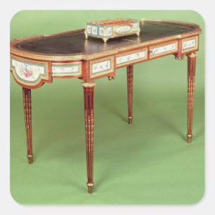 Büro Louis XVI flechten mit blassem Quadratischer Aufkleber