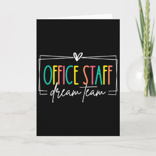 Büro-Mitarbeiter Traumteam Front Office Schule Sek Karte