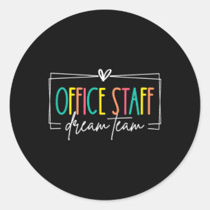 Büro-Mitarbeiter Traumteam Front Office Schule Sek Runder Aufkleber