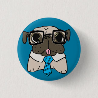 Büro-Mops-Knöpfe Button