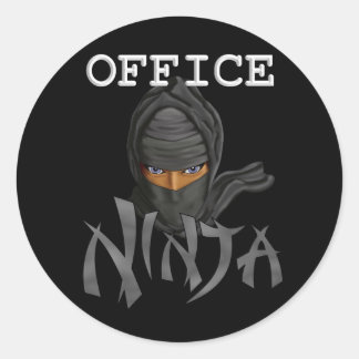 Büro Ninja Runder Aufkleber
