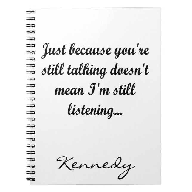 Büro noch sprechen | Sassy Spaß Niedlich Funny Jok Notizblock (Vorderseite)