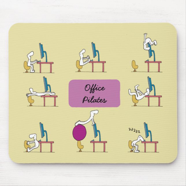 Büro Pilates mousemat, gelb Mousepad (Vorne)