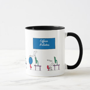 Büro Pilates Tasse, weiß Tasse