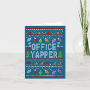 Büro Plappermaul hässlicher Sweater Weihnachten Karte