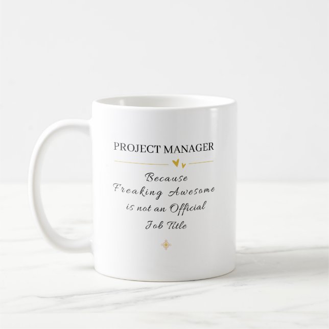 Büro-Quote für Projektmanager Kaffeetasse (Links)