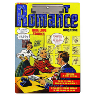 Büro-Romanze Lady In Red Vintage-Comics Klemmbrett