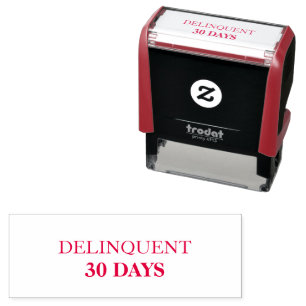Büro - Roter Stempel "30 Tage überfällig"