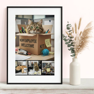 Büro-Spaß-Katzen-Fotoplakat, Business-Katze Poster