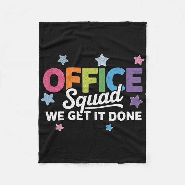 Büro-Team Wir schaffen das Farbige Arbeitsplatz-Ta Fleecedecke (Vorderseite)