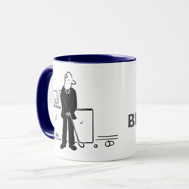 Büro-Teppich-Golf Tasse (Vorderseite Links)