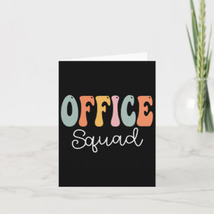 Büro-Truppe Retro Groovy Vintage Glücklicher Erste Karte