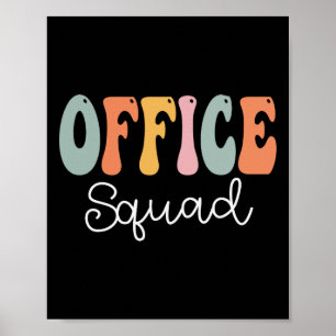 Büro-Truppe Retro Groovy Vintage Glücklicher Erste Poster