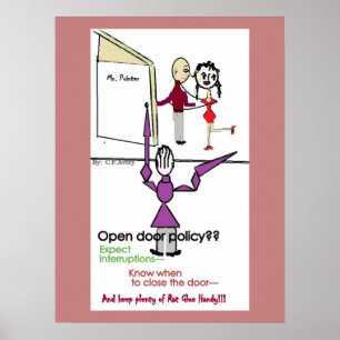 Büro-Wandposter / Open-Door-Politik Poster