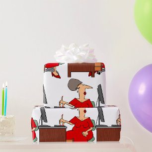Büroangestellte Frau Geschenkpapier