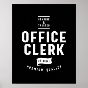 Büroangestellter Job Titel Poster