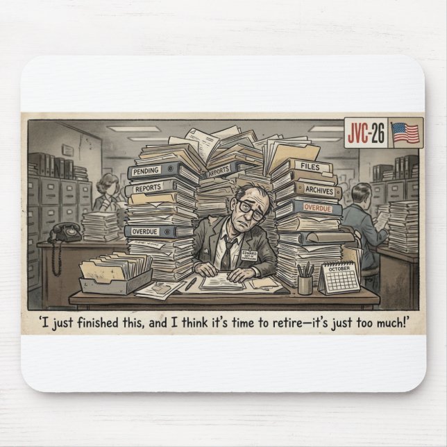 Büroangestellter müde mousepad (Vorne)